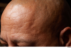 Face Skin Man Chubby Wrinkles Bald Studio photo references